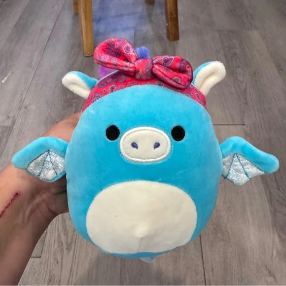 Squishmallows Tatiana The Teal Blue Dragon Plush Toy Small EUC - Picture 2 of 7